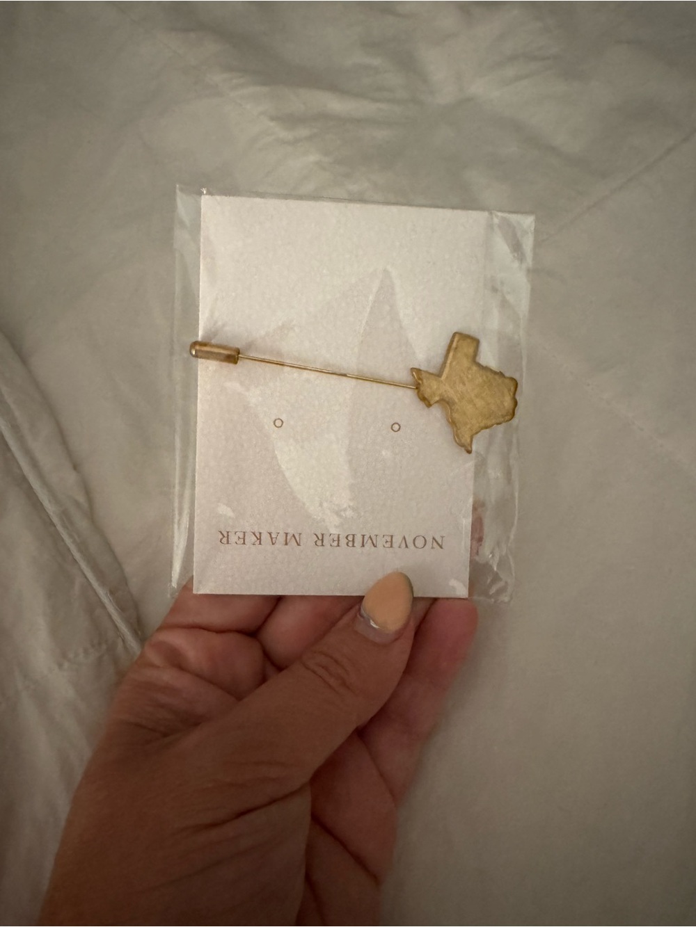 Gold Texas Hat Pin - Gold